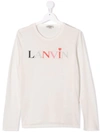 Lanvin Enfant Teen Logo-print T-shirt In 白色