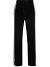 Dsquared2 Side Stripe Drawstring Waist Track Pants In Schwarz