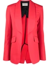 Zadig & Voltaire Date Padded-shoulder Wool-blend Blazer In Coquelicot