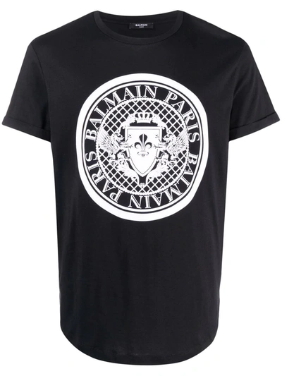 BALMAIN LOGO-PRINT T-SHIRT