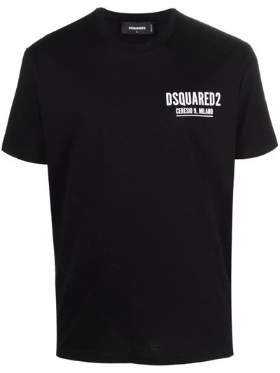 Dsquared2 Logo-print Cotton T-shirt In Black