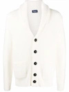 Drumohr Button-up Merino Cardigan In Weiss