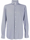 Xacus Check-print Button-up Shirt In Weiss