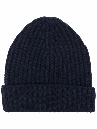 Malo Chunky-knit Beanie In Blue