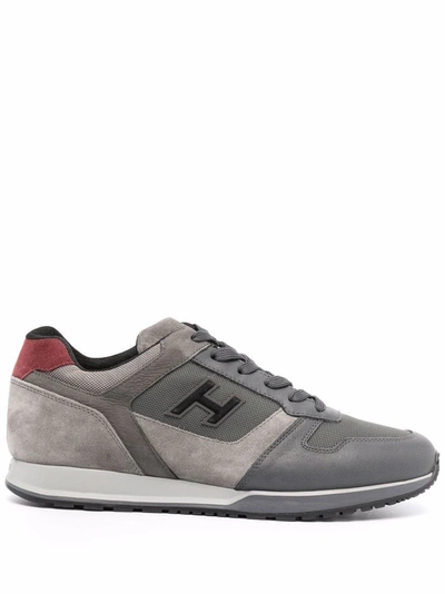 Hogan Side Logo-print Sneakers In Grey