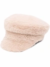 RUSLAN BAGINSKIY FAUX-FUR BAKER BOY HAT