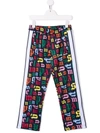Palm Angels Boys Multi Kids Logo-print Woven Jogging Bottoms 4-12 Years 12 Years In Black Multi