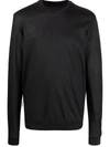 11 By Boris Bidjan Saberi Cotton-blend Long-sleeve Sweatshirt In 黑色