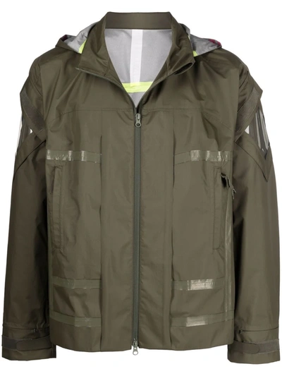 Undercover A-print Hooded Jacket In 绿色