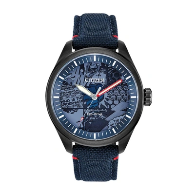 Citizen Marvel Heroes Blue Dial Watch Aw2037-04w In Red   / Black / Blue