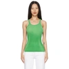 Re/done Green Hanes Edition Ribbed Tank Top In Faded Jade