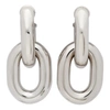 Rabanne Silver-colored Aluminum Xl Hoop Earrings In Argento