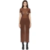 MIAOU BROWN MESH BILLIE DRESS