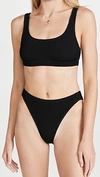 Good American Always Fits Good Waist Cheeky Bikini Bottoms In Black