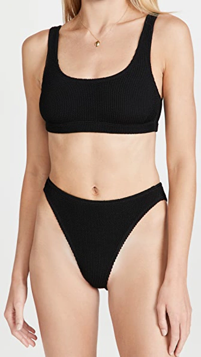 Good American Always Fits Good Waist Cheeky Bikini Bottoms In Black