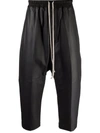 RICK OWENS DROPPED-CROTCH CROPPED TROUSERS