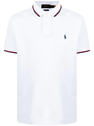 Polo Ralph Lauren Logo-embroidered Polo Shirt In Weiss