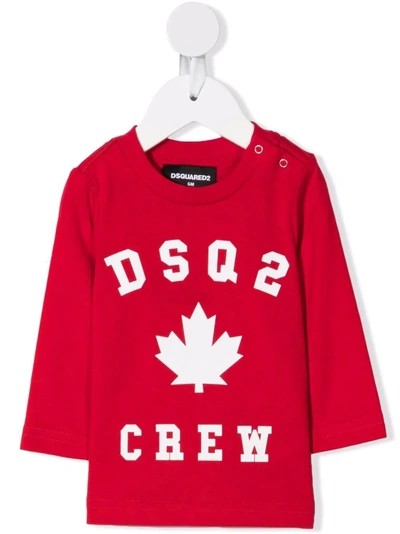 Dsquared2 Babies' Dsq2 Crew Sweatshirt In Red