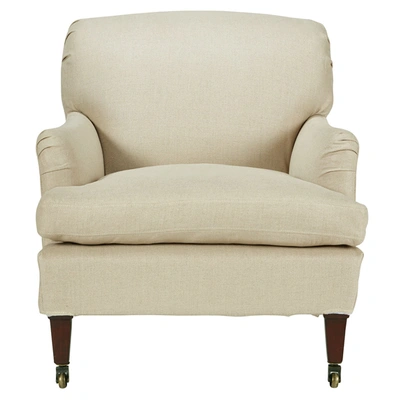Oka Coleridge Armchair With Linen Slip Cover - Natural - One Size