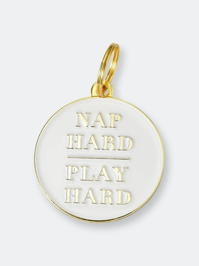 Aapetpeople 'nap Hard Play Hard' Pet Id Tag