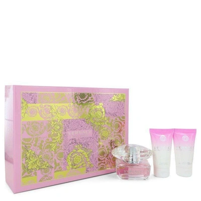 Versace Bright Crystal By  Gift Set -- 1.7 oz Eau De Toilette Spray + 1.7 oz Body Lotion + 1.