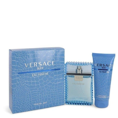 Versace Man By  Gift Set -- 3.3 oz Eau De Toilette Spray (eau Frachie) + 3.3 oz Showe