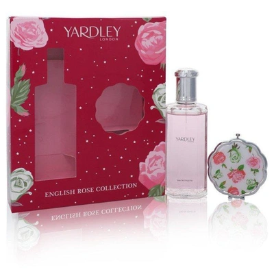 Yardley London English Rose Yardley By  Gift Set -- 4.2 oz Eau De Toilette Spray + Com