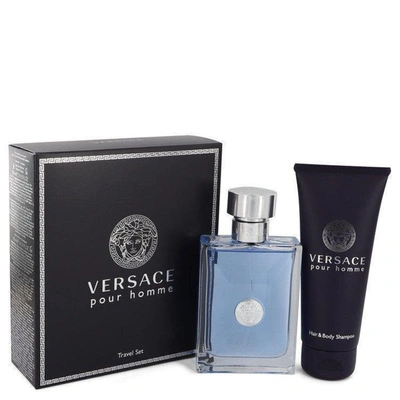 Versace Royall Fragrances  Pour Homme By  Gift Set -- 3.4 oz Eau De Toilette Spray + 3.4 oz Sh