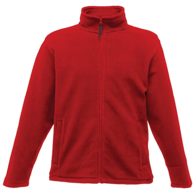 Regatta Mens Plain Micro Fleece Full Zip Jacket In Red