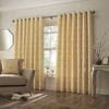 Paoletti Horto Eyelet Curtains (ochre Yellow) (46in X 56in)