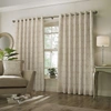 Paoletti Horto Eyelet Curtains (natural) (46in X 72in) In Brown