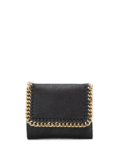 Stella Mccartney Portafoglio Falabella Flap In Black