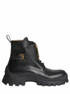 Dsquared2 30mm D2 Statement Leather Combat Boots In Nero