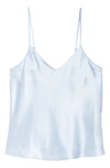 Nordstrom Silk Camisole In Blue Feather