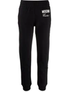 MOSCHINO EMBELLISHED-LOGO TRACK trousers