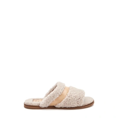 Aquatalia Women's Alina Shearling & Leather Slippers In Natural,cappuccino