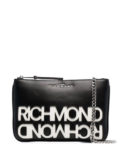 John Richmond Klemens Clutch In Black Leather