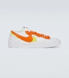Nike Sacai Blazer Low Colour-block Leather Sneakers In Orange