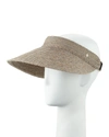 Helen Kaminski Kirsten Raffia Wide-brim Visor In Nougat