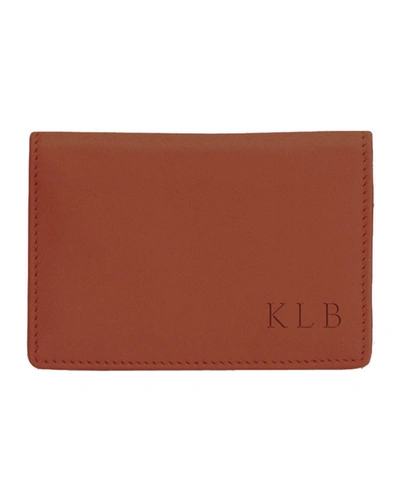 Royce New York Executive Card Holder In Tan