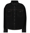Wardrobe.nyc Oversized Denim Button Jacket In Black