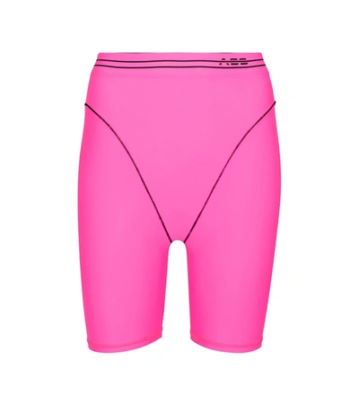 Adam Selman Sport French Cut High-rise Biker Shorts In Ultra Pink