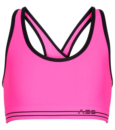 Adam Selman Sport Adam Selman Crafted Sport Cross Back Sports Bra In Ultra Pink