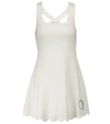 Marysia + Net Sustain Serena Scalloped Recycled Seersucker Tennis Dress In White
