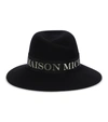 Maison Michel Virginie Logo-tape Fedora Hat In Black
