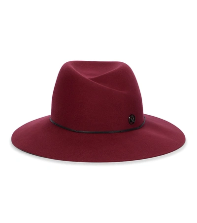 Maison Michel Wool-felt Fedora Hat In Red