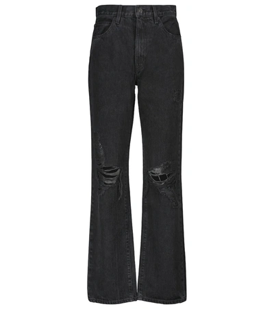 Slvrlake London High-rise Wide-leg Jeans In Black