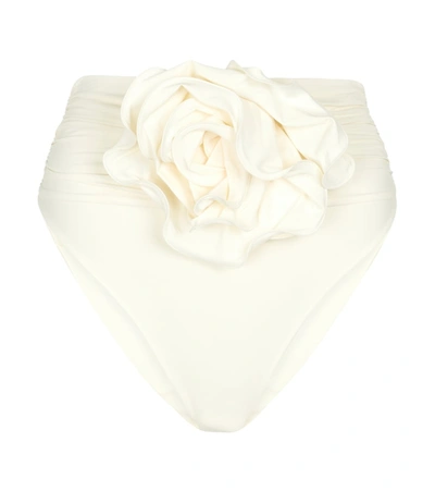 Magda Butrym Flower-applique Bikini Briefs In Neutrals