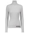 MONCLER RIBBED WOOL TURTLENECK SWEATER,P00575649