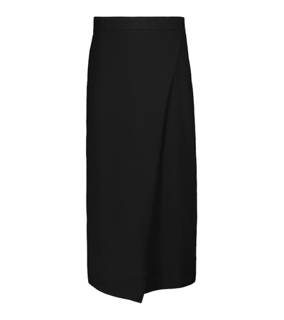 Vince Asymmetric Overlap Skirt In Black